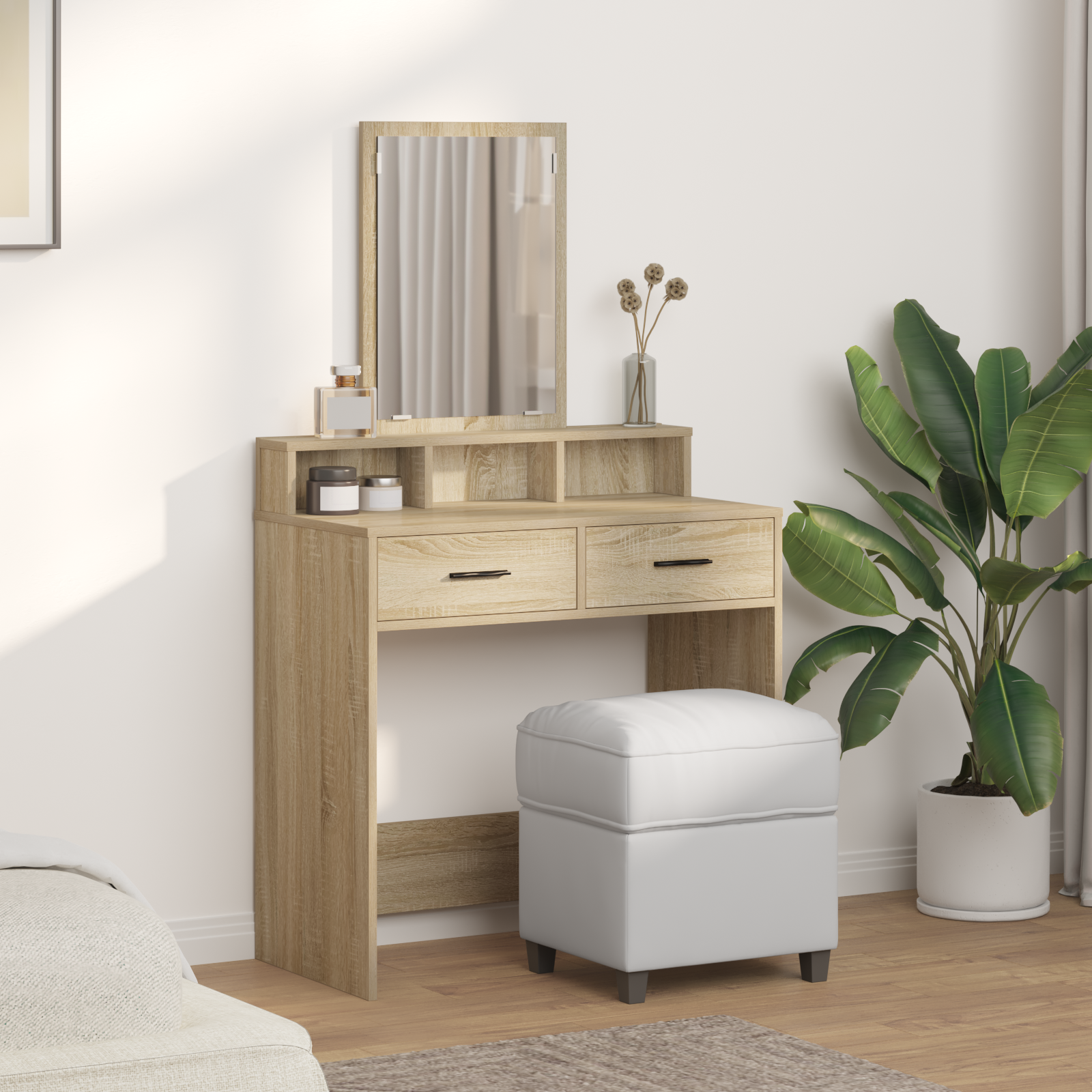 Klædeskab med skuffe Sonoma eg 79 x 41 x 140 cm Konstrueret træ