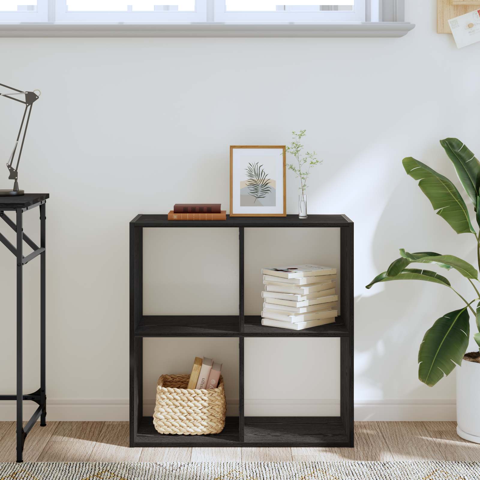 Bogreol Sort eg 68.5 x 32 x 68.5 cm
