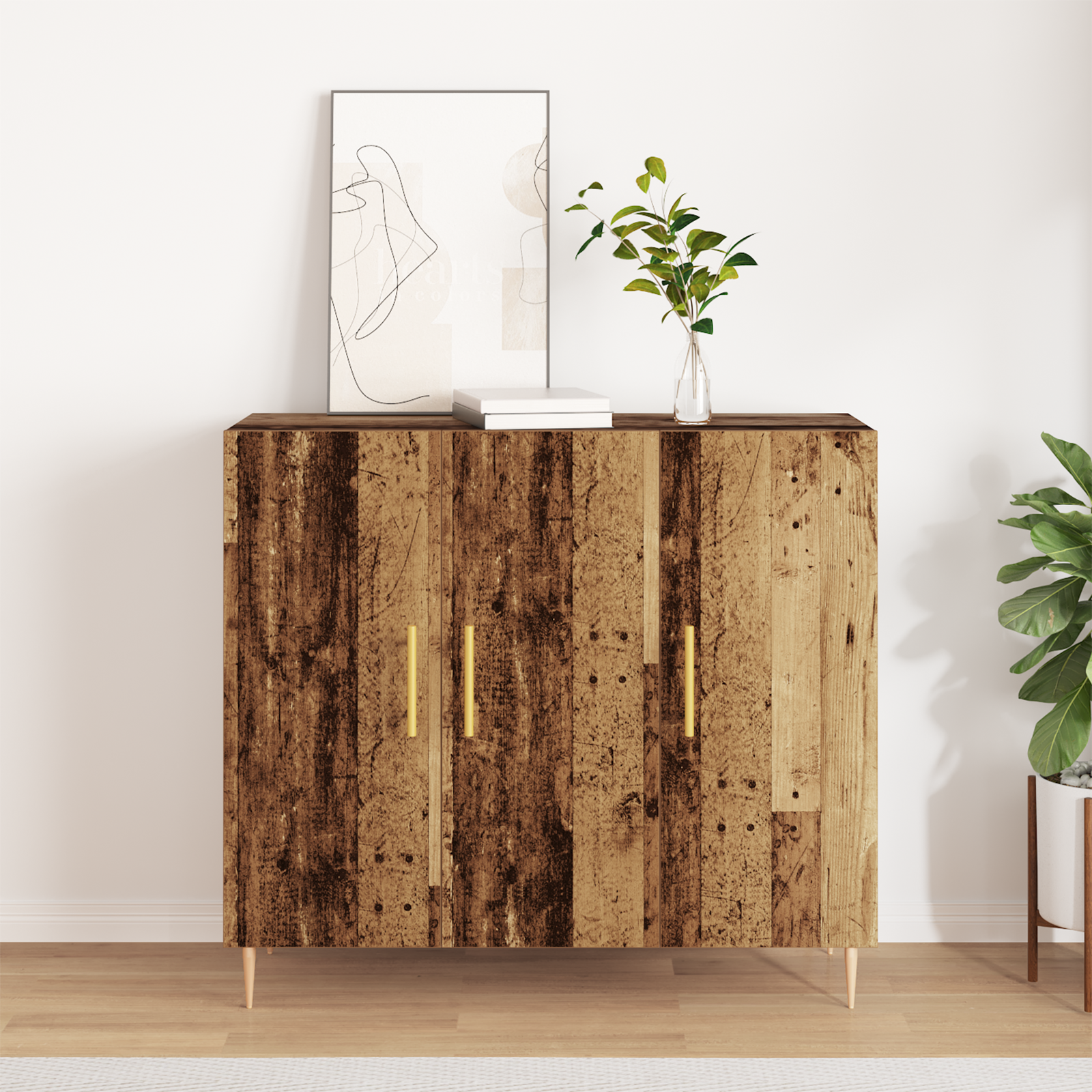 Sideboard Gammelt træ 90 x 34 x 80 cm Konstrueret træ