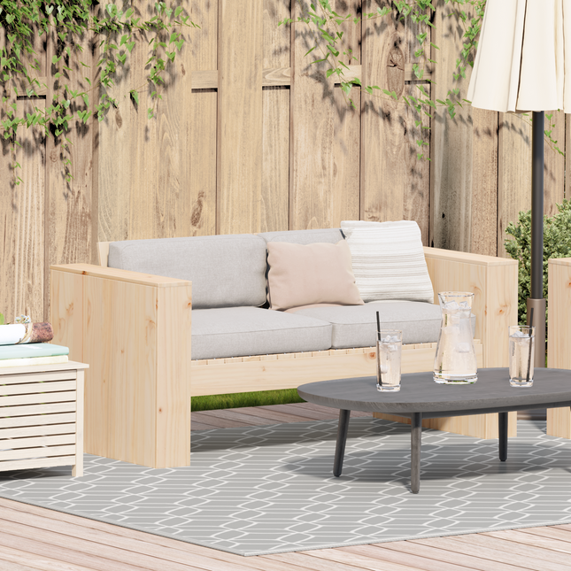 Havemøbelsofa Naturfarvet 134 x 60 x 62 cm Massiv fyrretræ