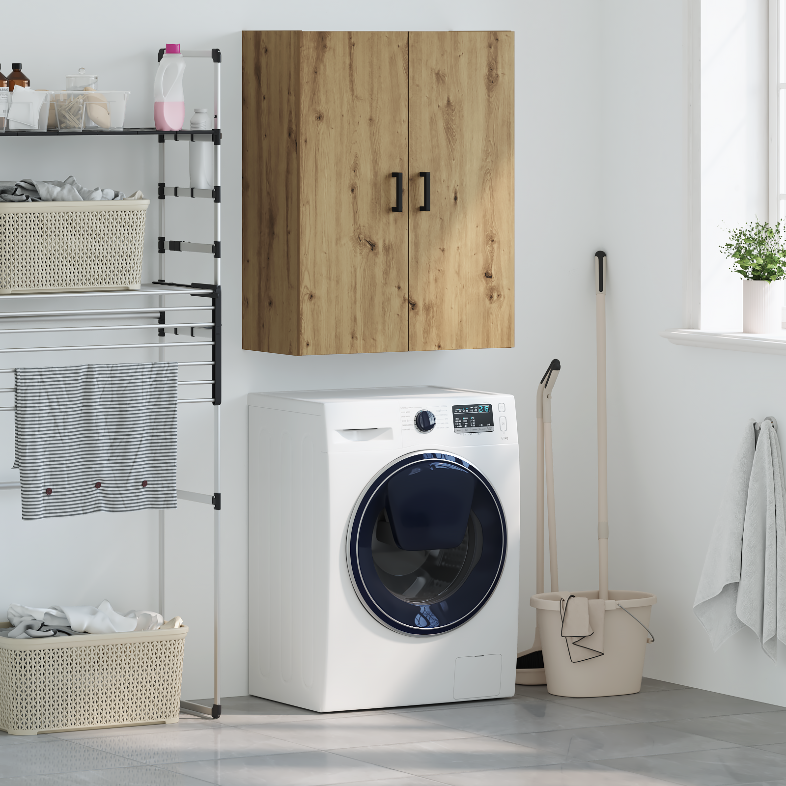 Vægskab Artisan Egetræ 69,5 x 34 x 90 cm Konstrueret træ