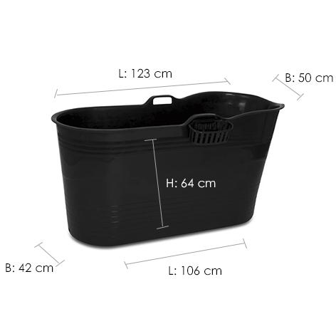 Tubfamily XL badebalje til voksne - grå - Badeshop