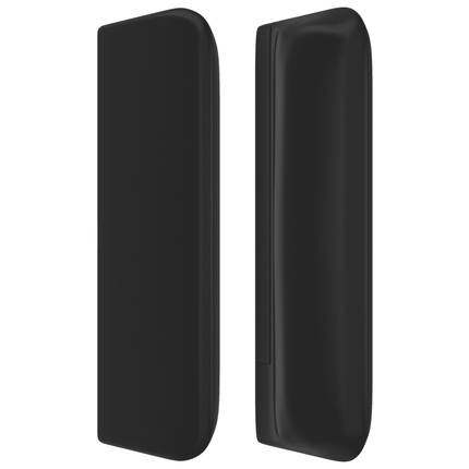 sengegavl med LED-lys 203x16x78/88 cm kunstlæder sort