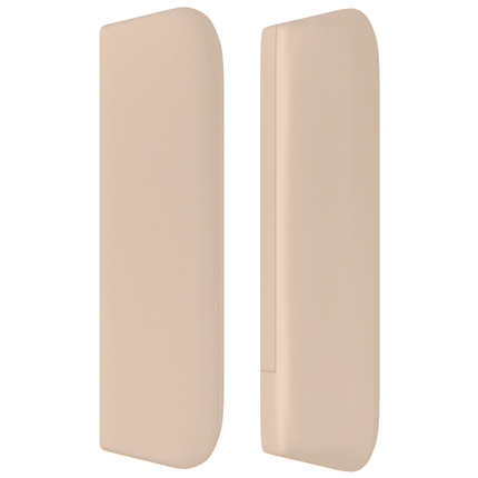 sengegavl med LED-lys 103x16x78/88cm kunstlæder cappuccino