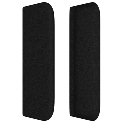 sengegavl med LED-lys 83x16x78/88 cm stof sort