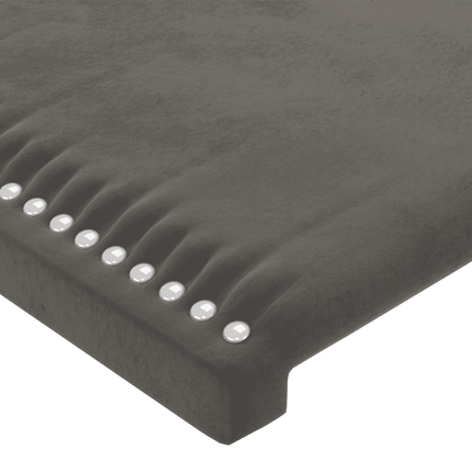 kontinentalseng med madras 90x190 cm fløjl mørkegrå